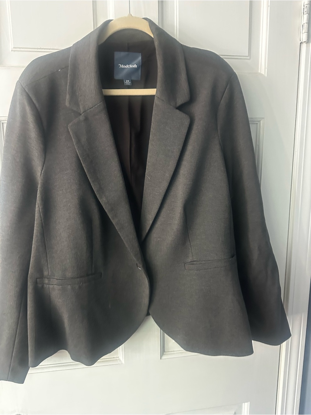 Modcloth Grey Classic Single-Button Blazer